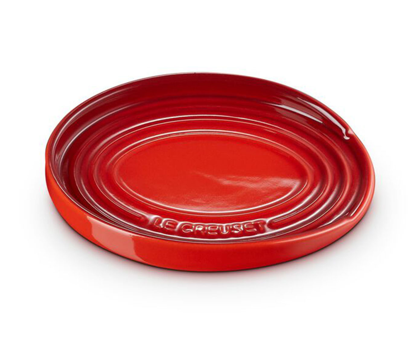 Descanso Oval para Colher Vermelho - 16cm image number 1