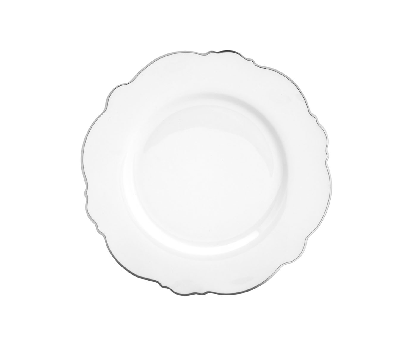 Aparelho de Jantar Maldivas Branco com Fio Prata image number 3