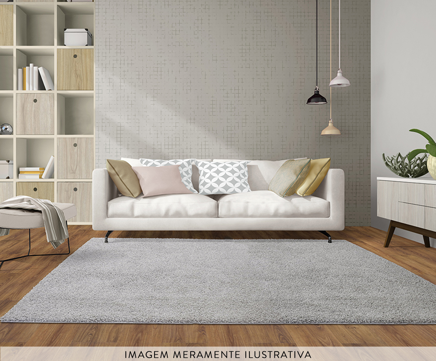 Passadeira Tufting Clemant Nori Prateada image number 4