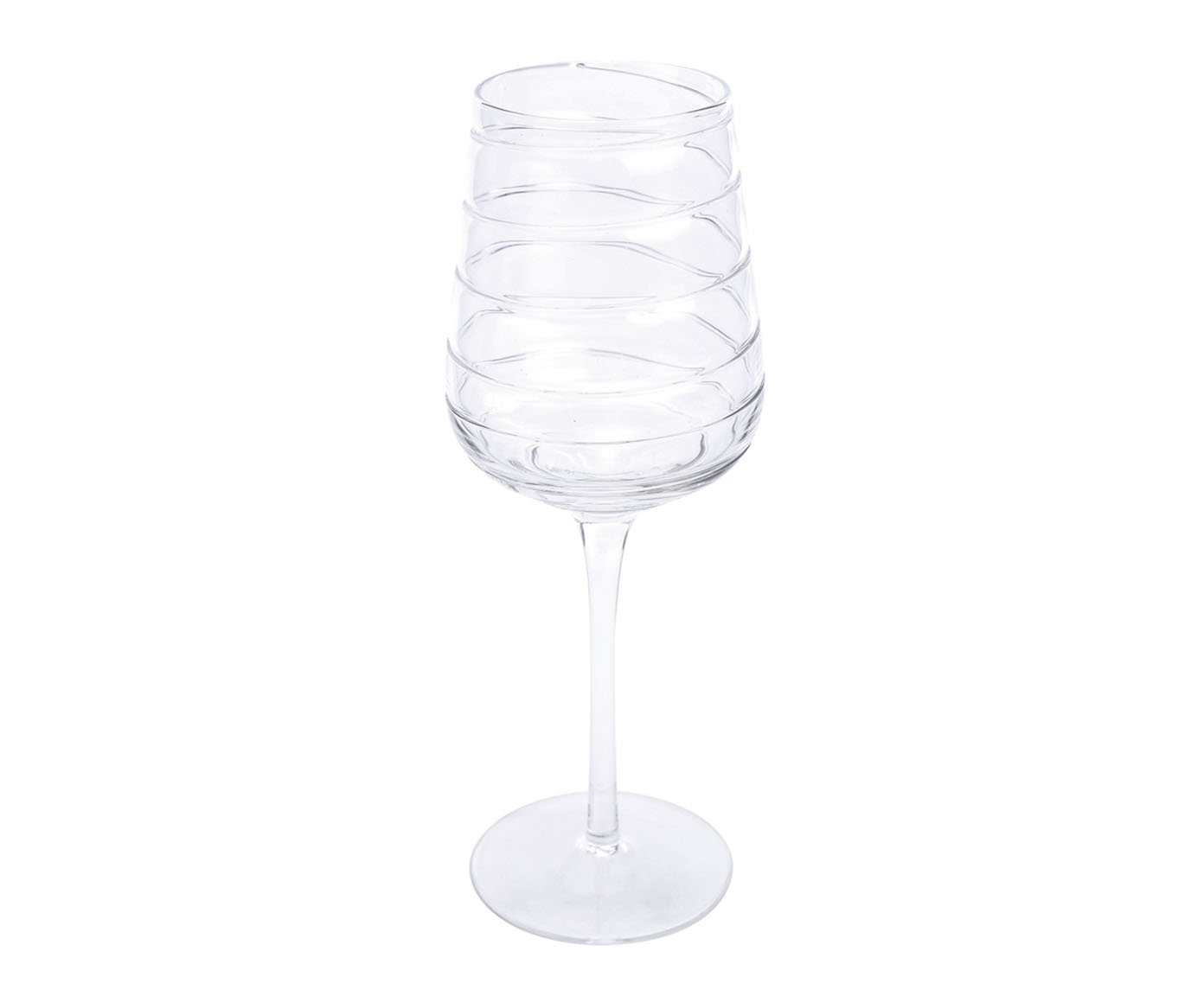 Ta&ccedil;a de Vinho Vidro Linhas Incolor - 495ml image number 0