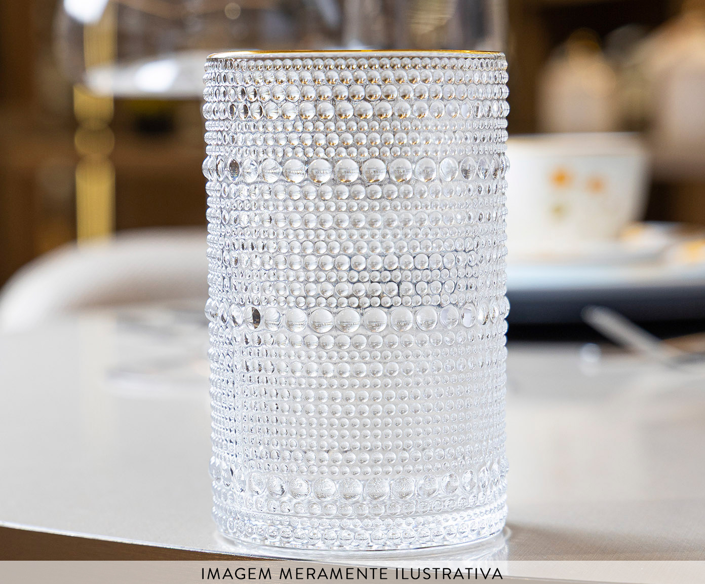 Copo Alto com Fio Dourado Dots image number 2