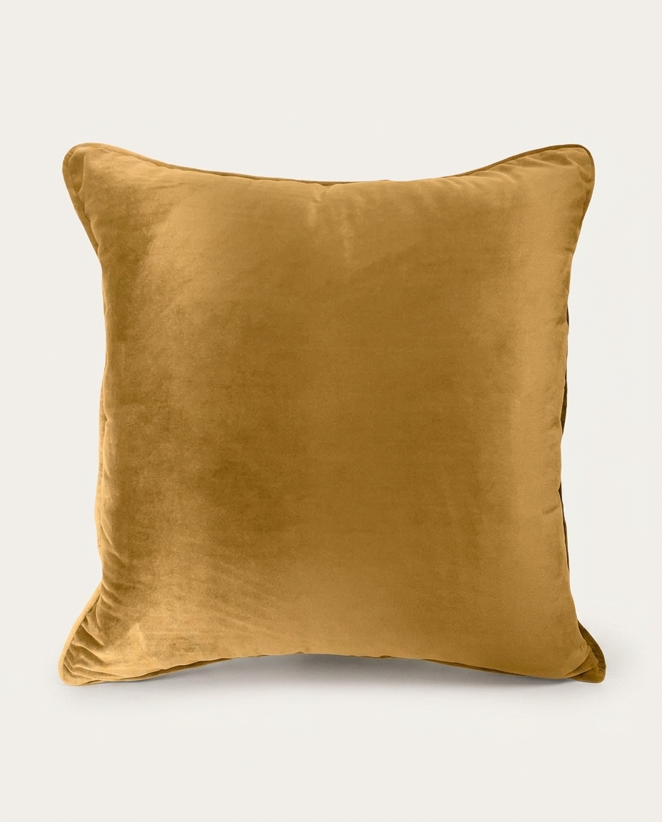 Almofada em Veludo Soft Liso Dourado - image 0