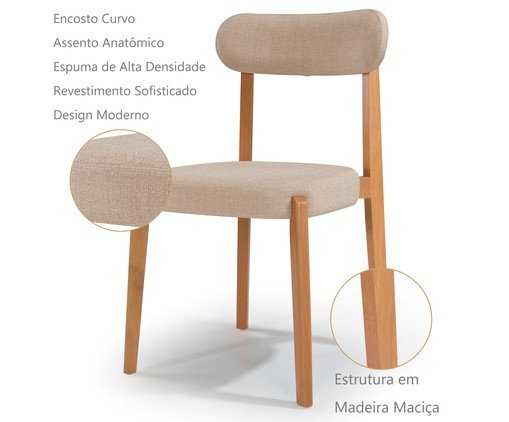 Cadeira Alice Estofada image number 3