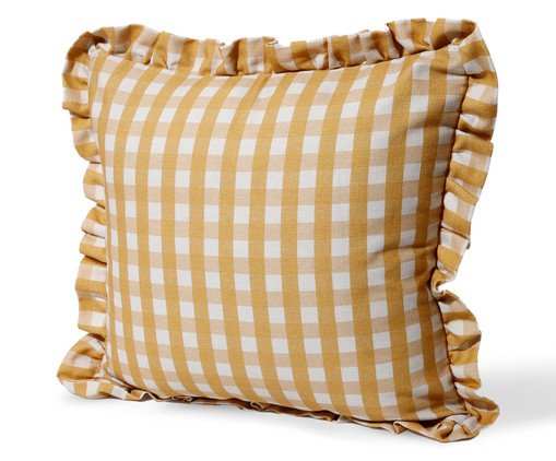 Capa de Almofada Estampada com Babados Vichy Elena Amarelo image number 2
