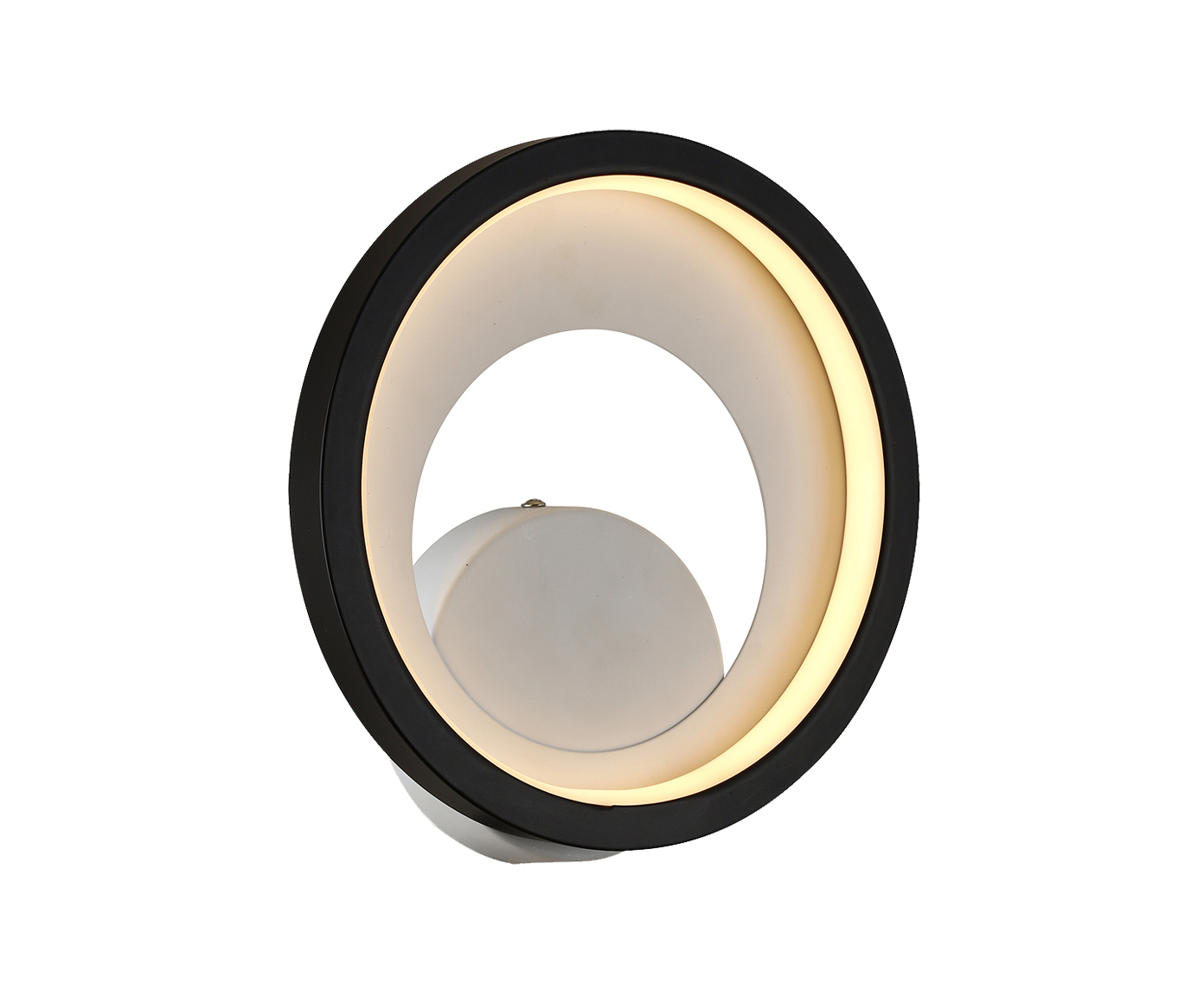Arandela Plafon Loop Preto e Branco Bivolt image number 0