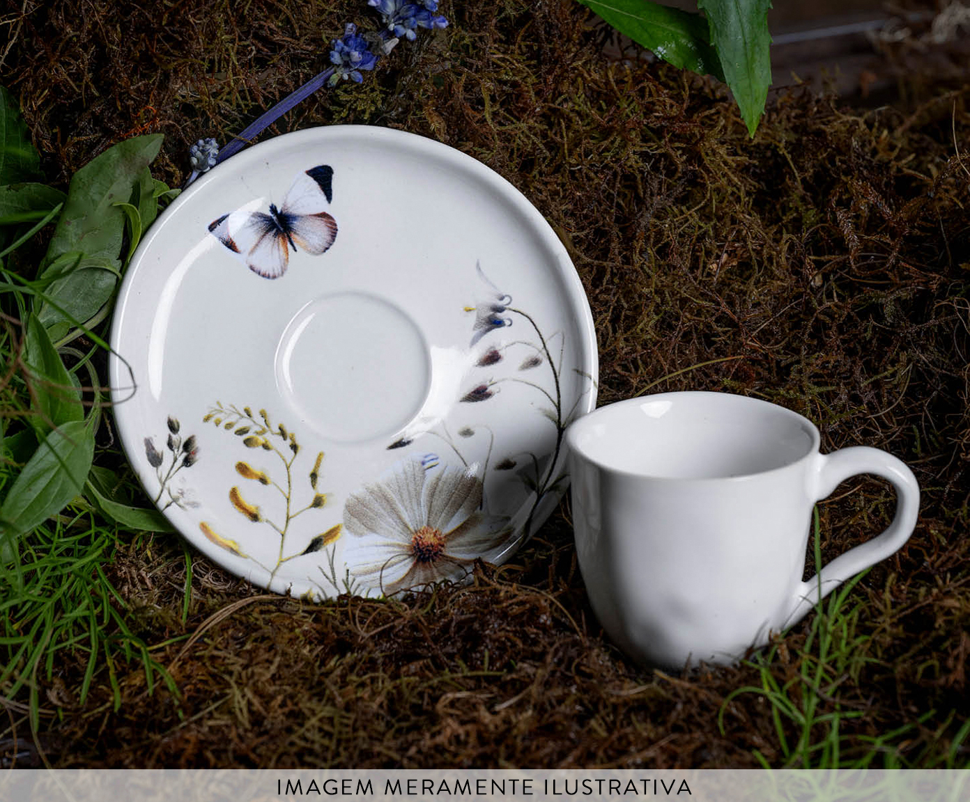 Jogo de X&iacute;caras para Caf&eacute; Bio Encanto Floral image number 1