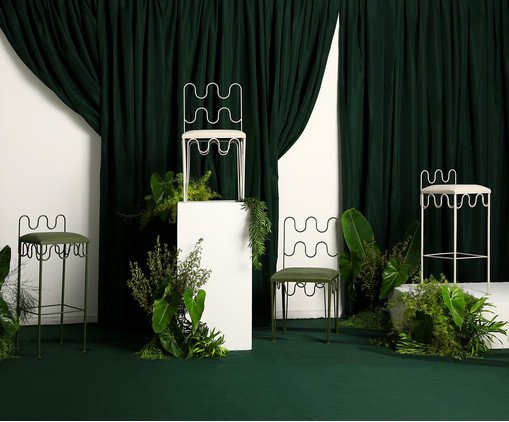 Banqueta Pop Indoor Ondas -  Verde Musgo image number 8