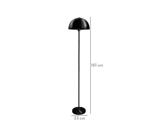 Lumin&aacute;ria de Ch&atilde;o Cogumelo Preto - Bivolt image number 2