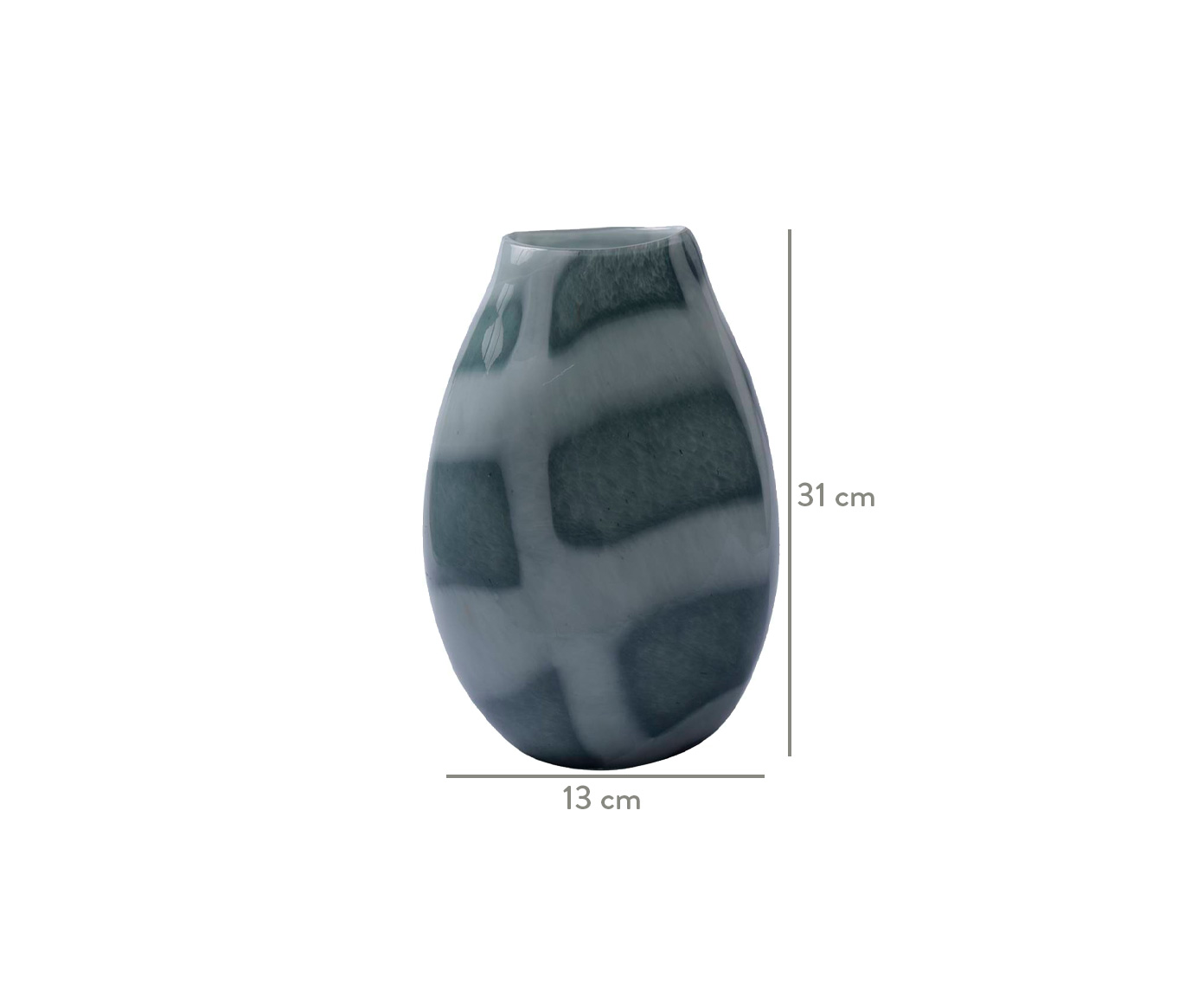 Vaso em Vidro Ruthie Beulah - Cinza image number 2