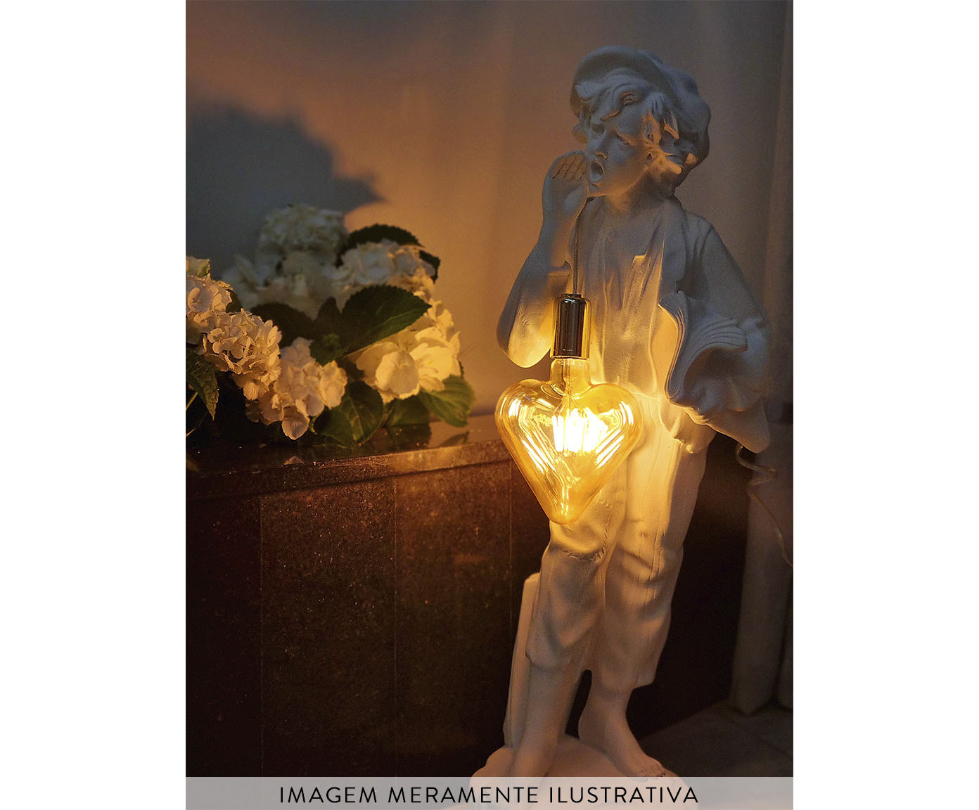Lumin&aacute;ria Jornaleiro Que Leva Amor Branco - image 1