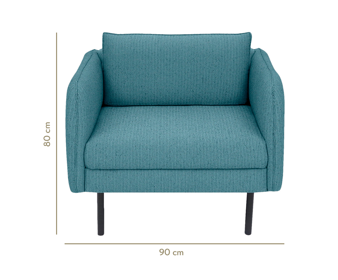 Poltrona Leon Listrado - Azul image number 10