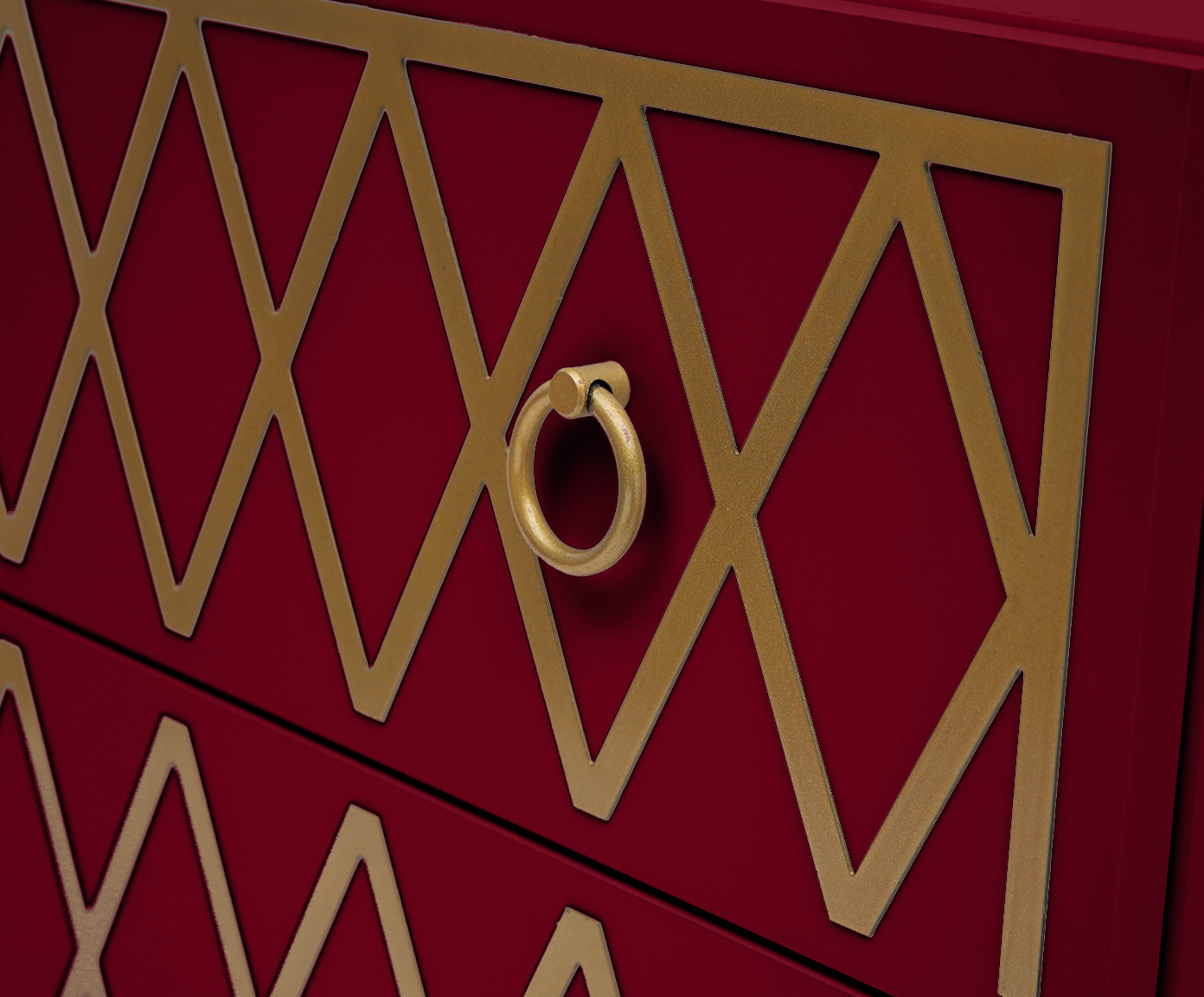 Mesa de Cabeceira Losangos Firebrick - Vermelho image number 5