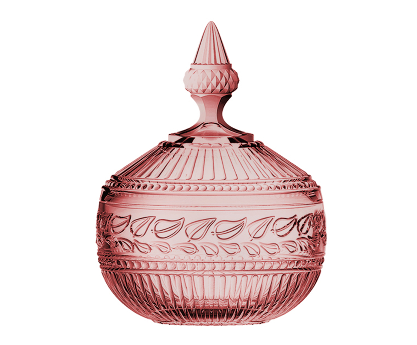 Pote Decorativo em Cristal Republic Rosa - image 0