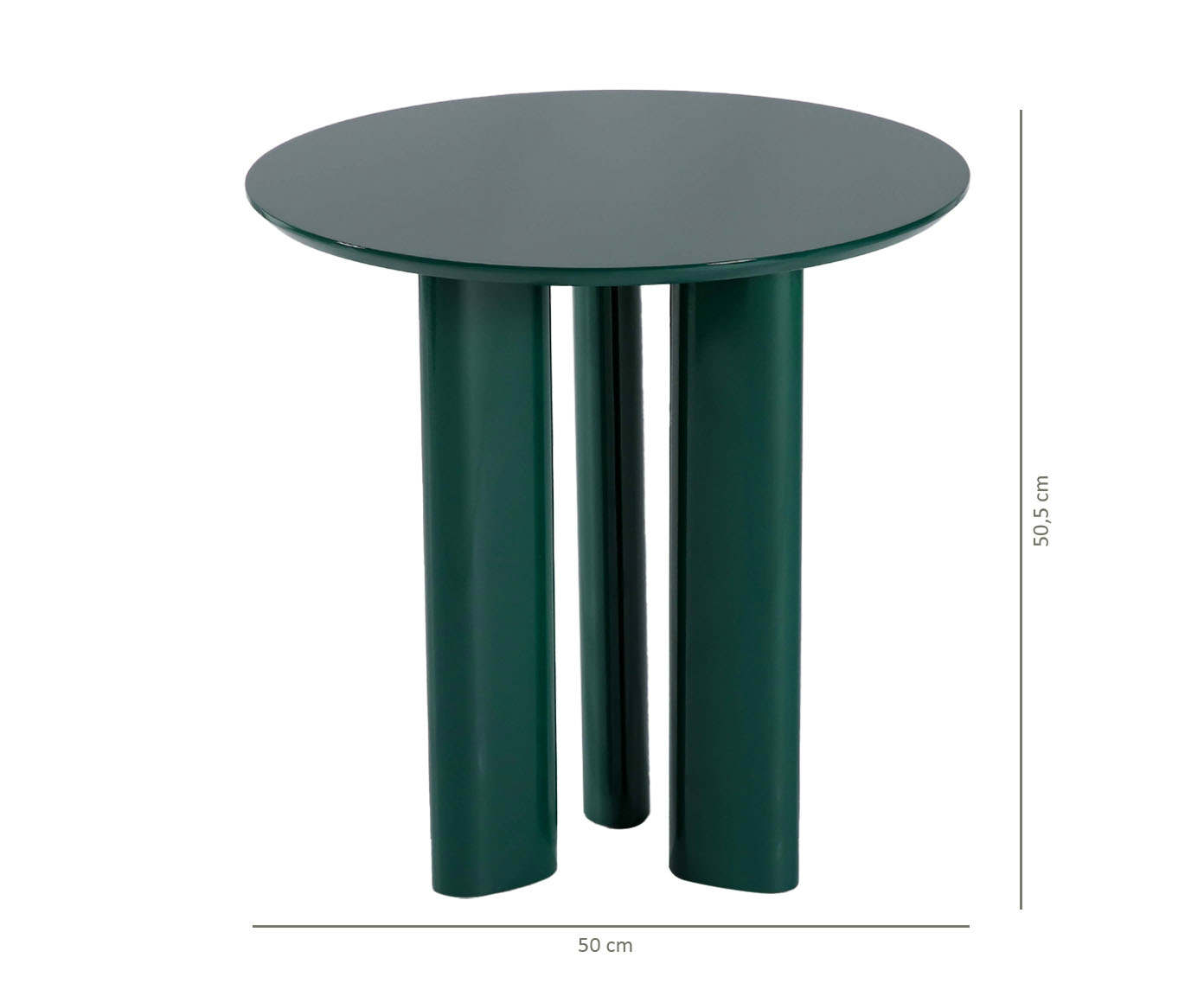 Mesa Lateral Redonda Brilho Verde image number 9