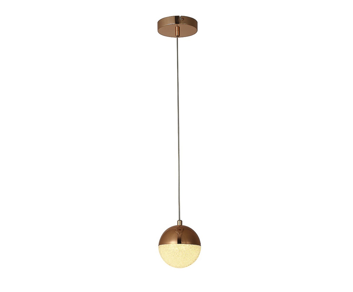 Pendente 6W Media Luna Cobre e Transparente - image 0