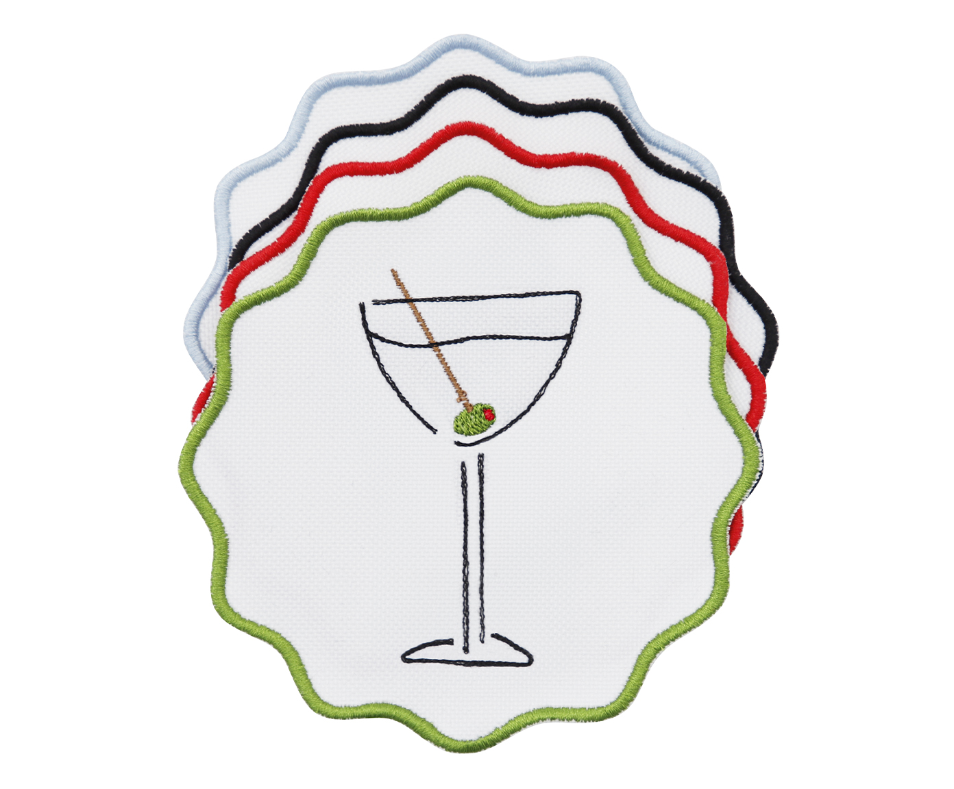 Jogo de Porta-Copos Bordados Drinks image number 3