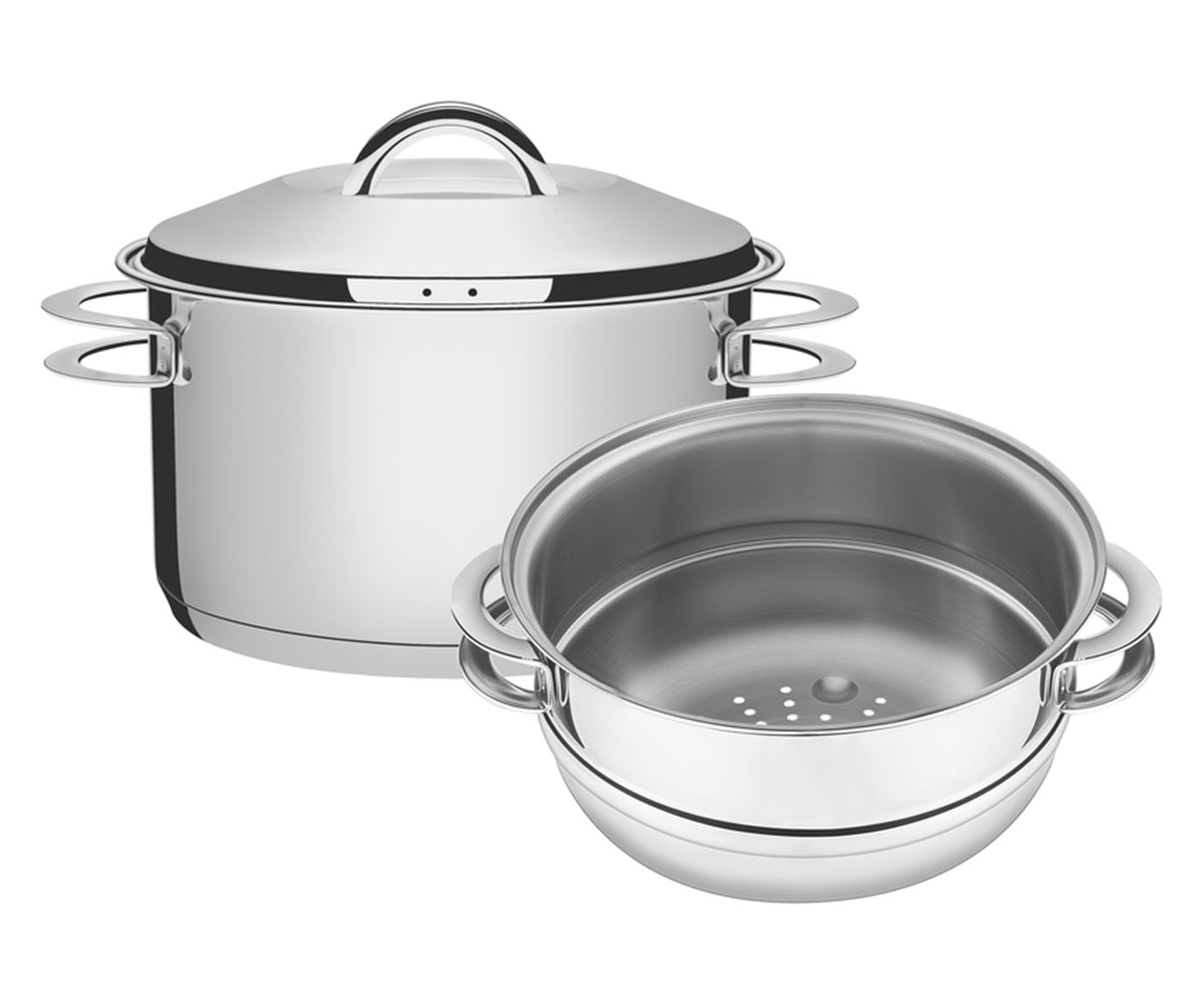Cuscuzeira em Inox Acqua Prata - image 0