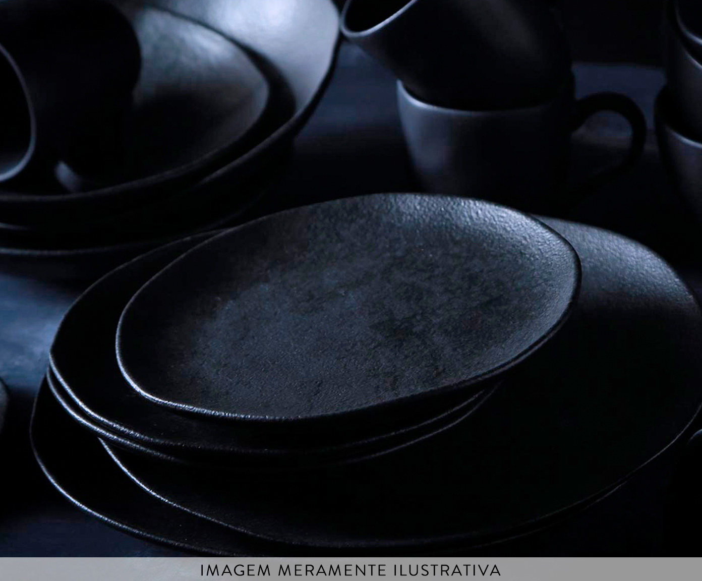 Jogo de Pratos para Sobremesa Org&acirc;nico Carbon Abstrato - image 1