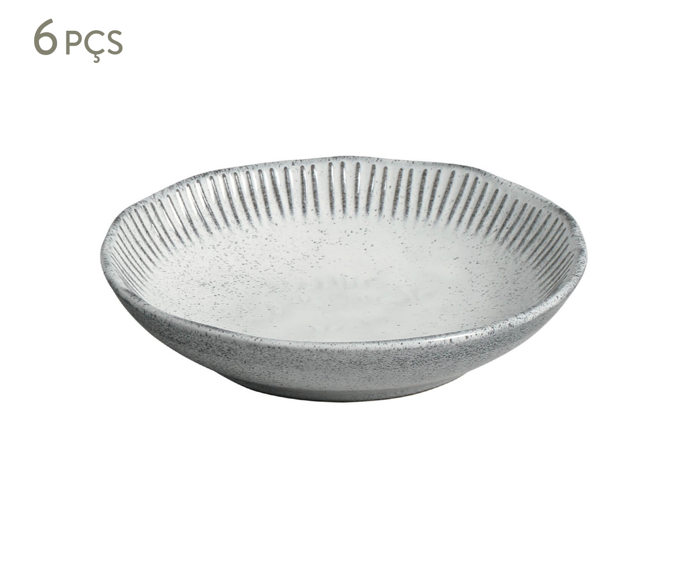 Jogo de Pratos Fundo Linhas Echo Branco - image 0