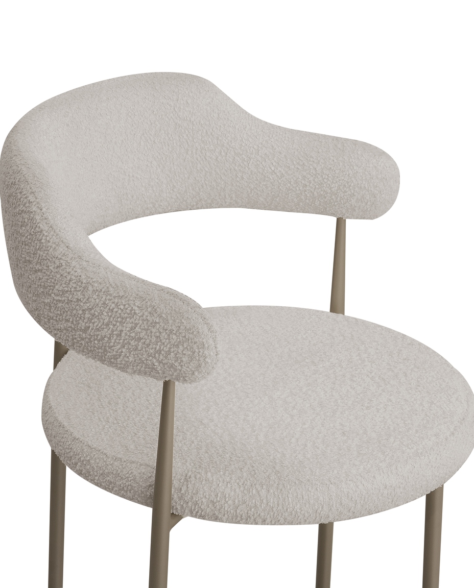 Cadeira Athenas Champagne Boucle Bege image number 3