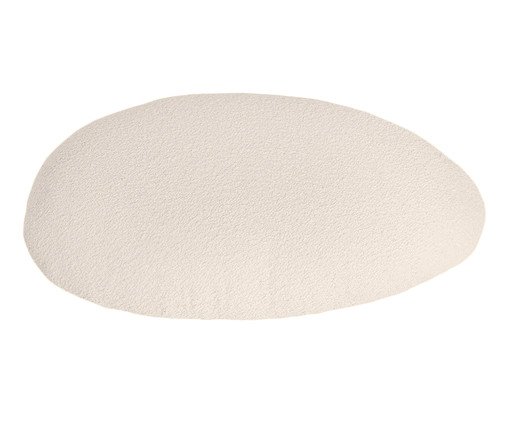 Almofada Bra&ccedil;o Org&acirc;nico Oval Laguna by Elle - Boucle Off White - image 0