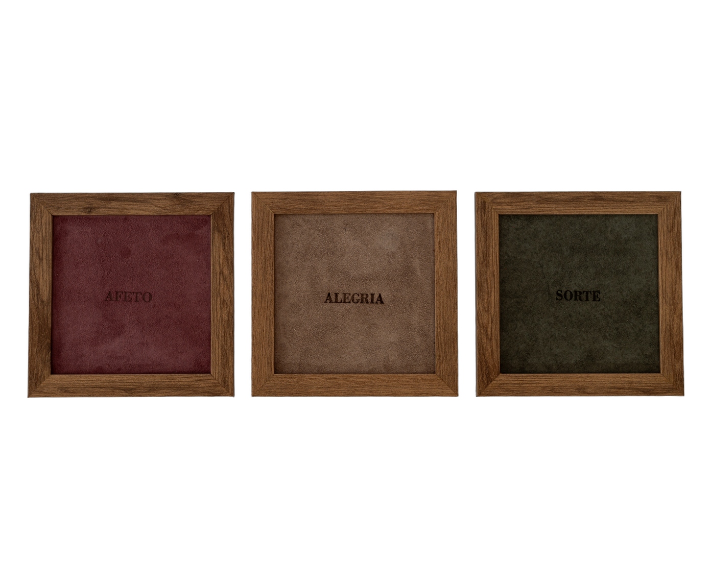 Jogo de Quadros Trio "Afeto, Alegria e Sorte" - image 0
