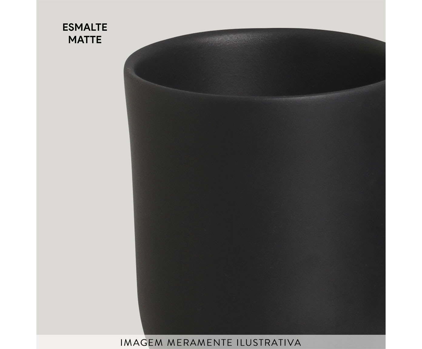 Jogo de Canecas Coup Stoneware Grande Matte Preto image number 4