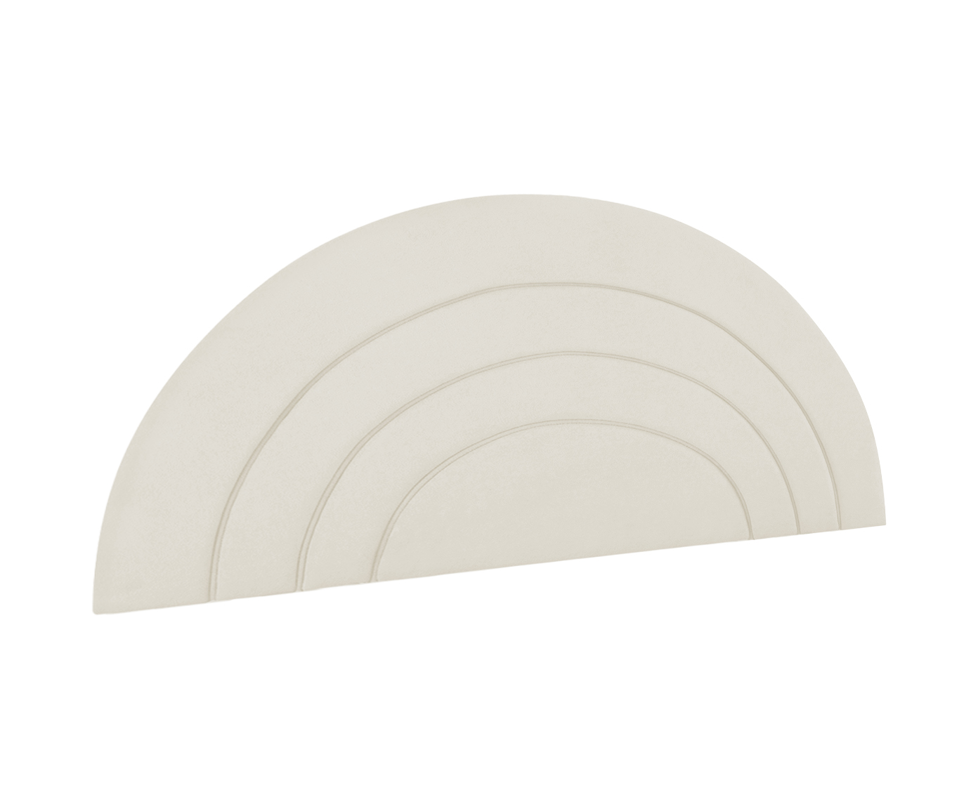 Cabeceira em Boucle Aveludado Arco Off White image number 2