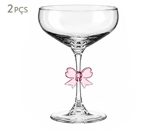 Jogo de Ta&ccedil;as para Sobremesa Lace Rosa image number 2