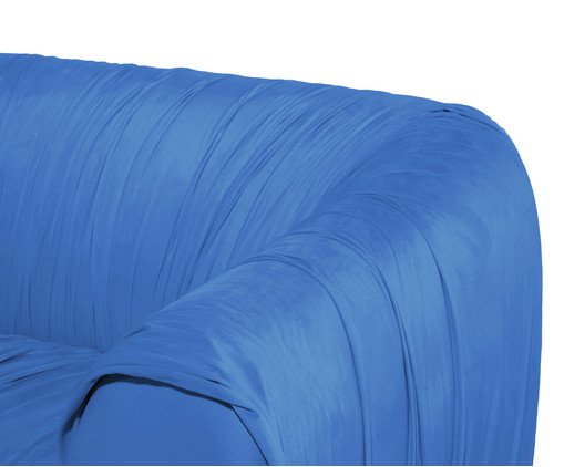 Sof&aacute; Drap&ecirc; em Veludo Azul image number 6