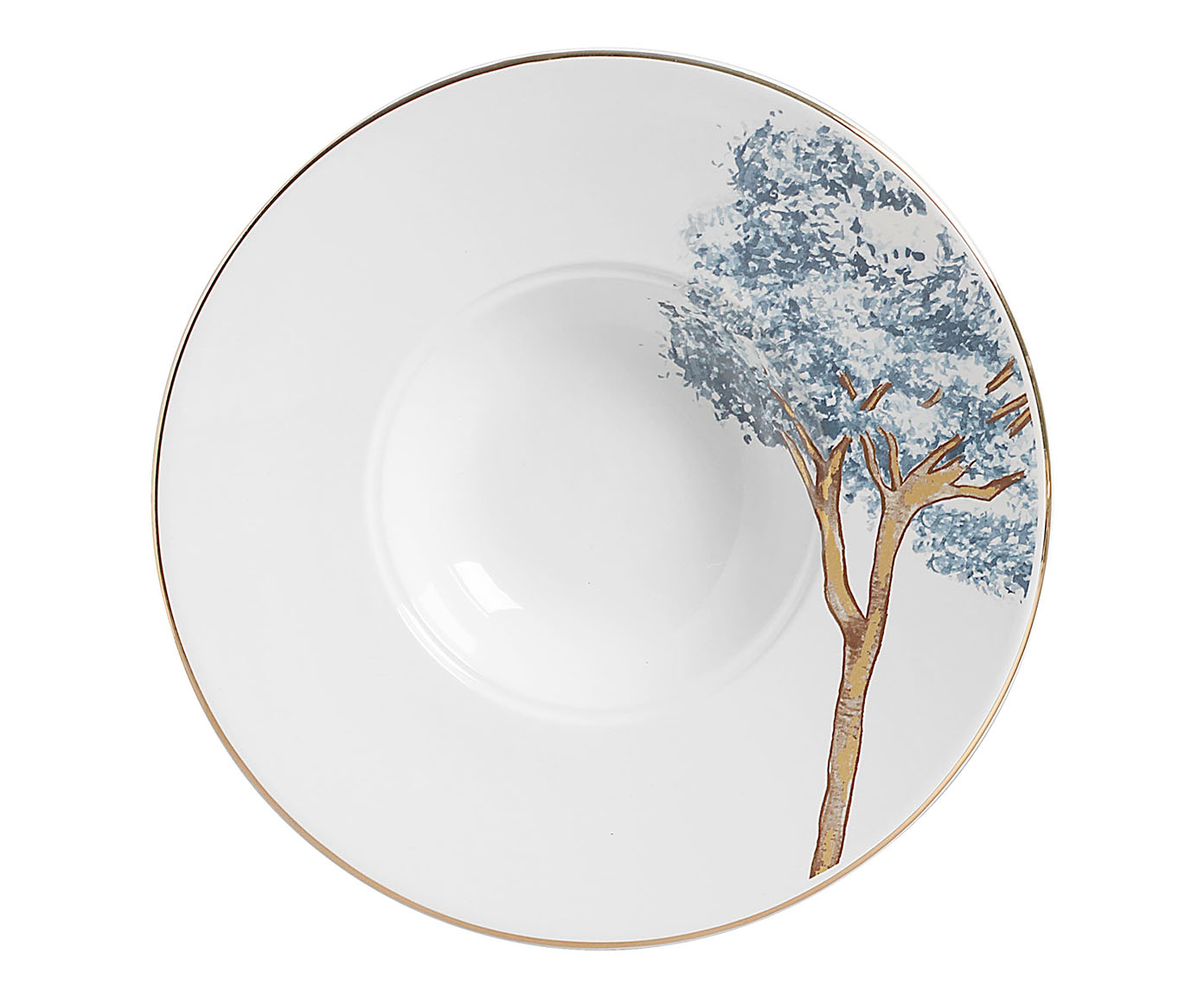 Prato Ristoto com Filete Ouro Ype Azul - image 0