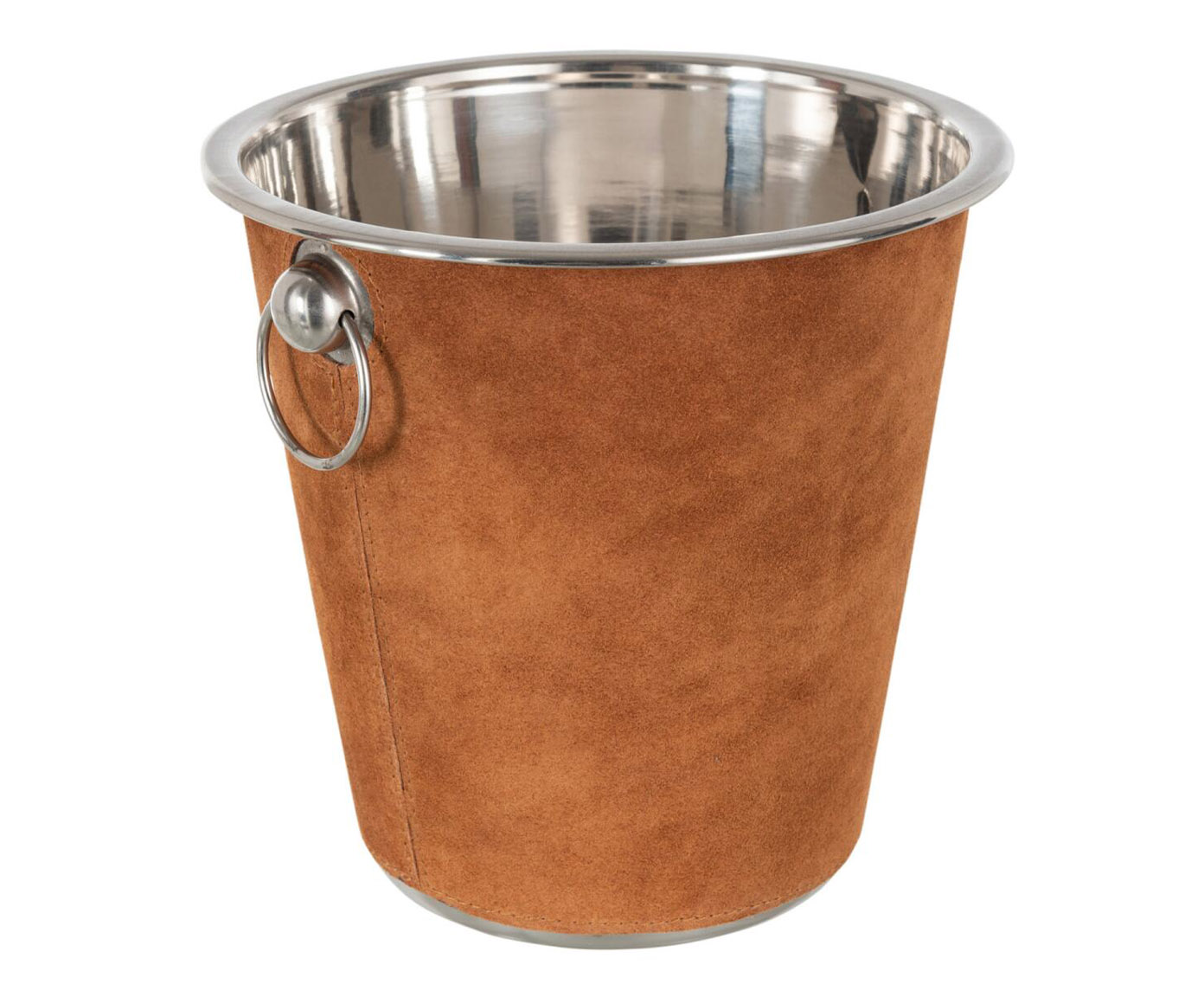 Balde de Gelo em Inox com detalhe em Couro image number 0