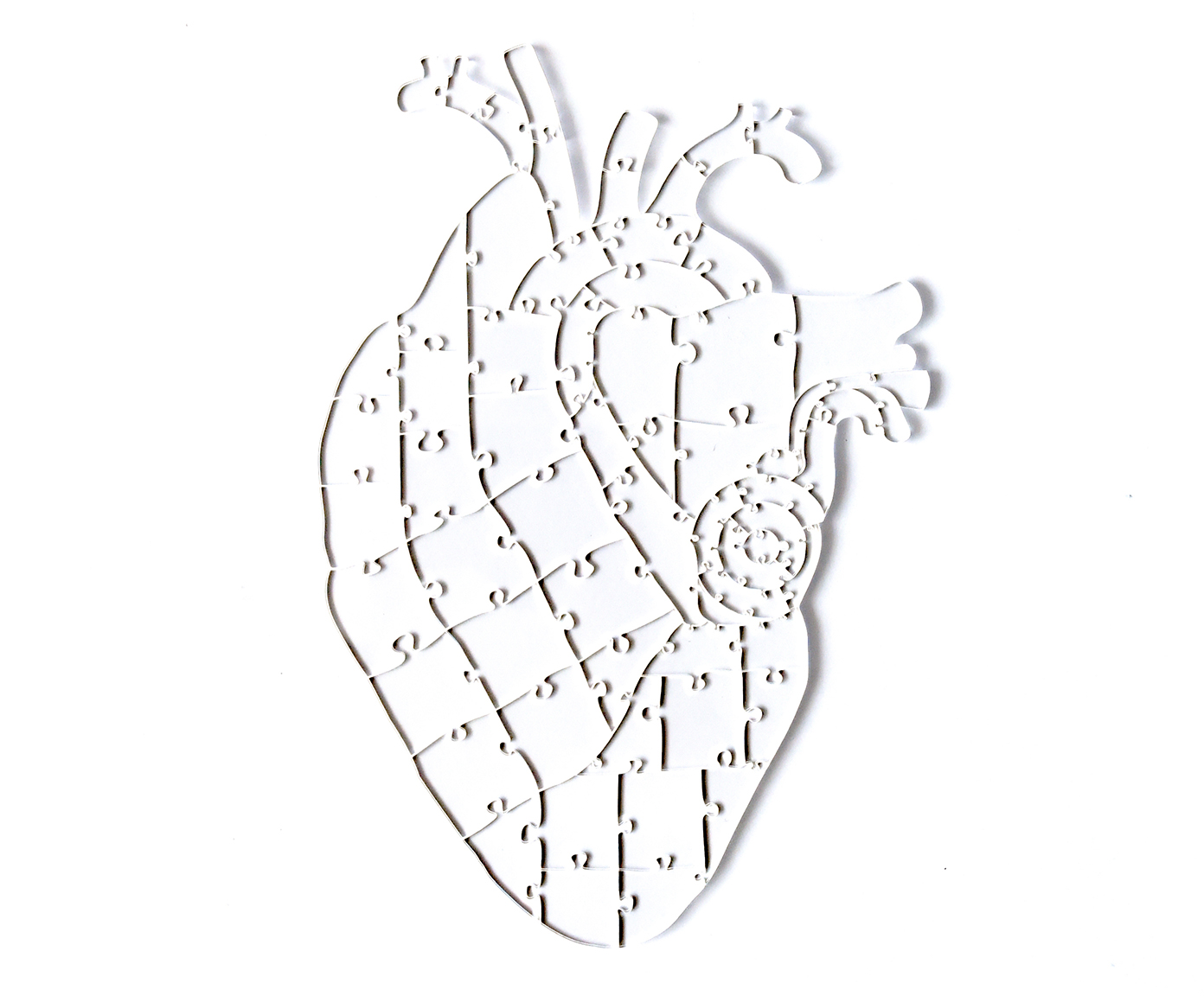 Jogo de Quebra-Cabe&ccedil;a Transparente Heart com Moldura Preta image number 1