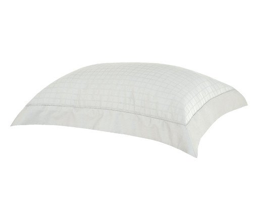 Fronha Damask Square com Abas Cinza 300 Fios - image 0