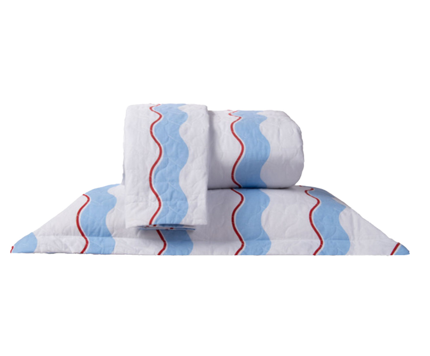 Jogo de Cobre-Leito Percalle Estampado Wave Blue 200 Fios image number 1