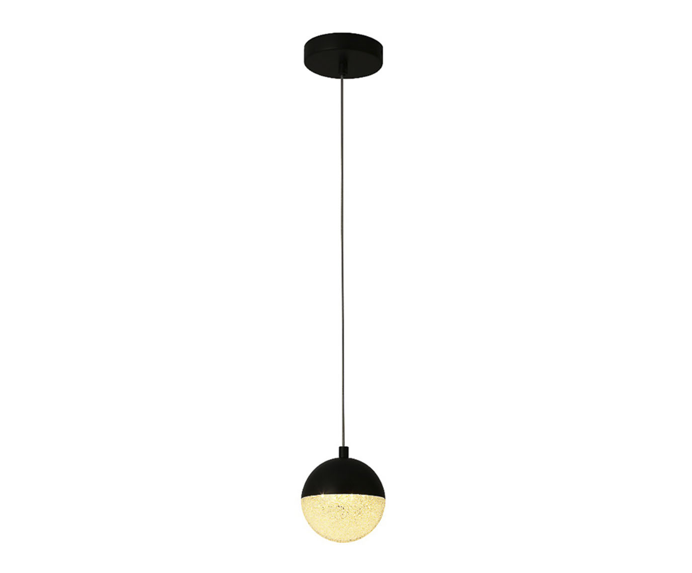 Pendente Media Luna Preto Bivolt image number 0
