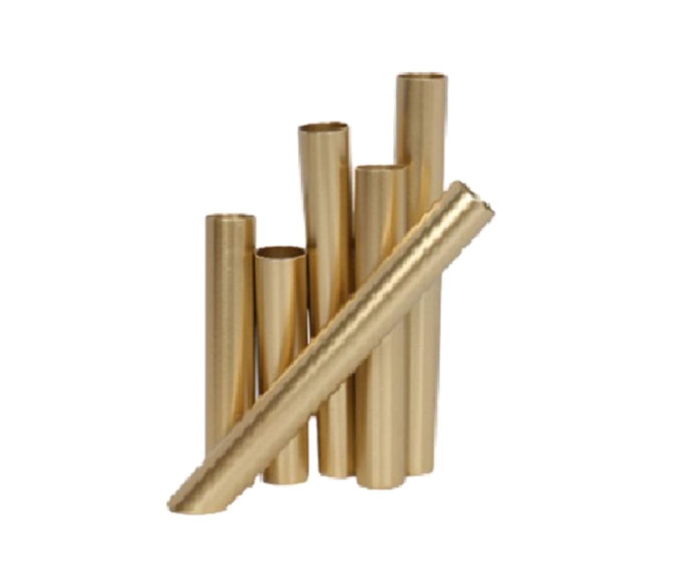 Vaso Tubes Dourado image number 0