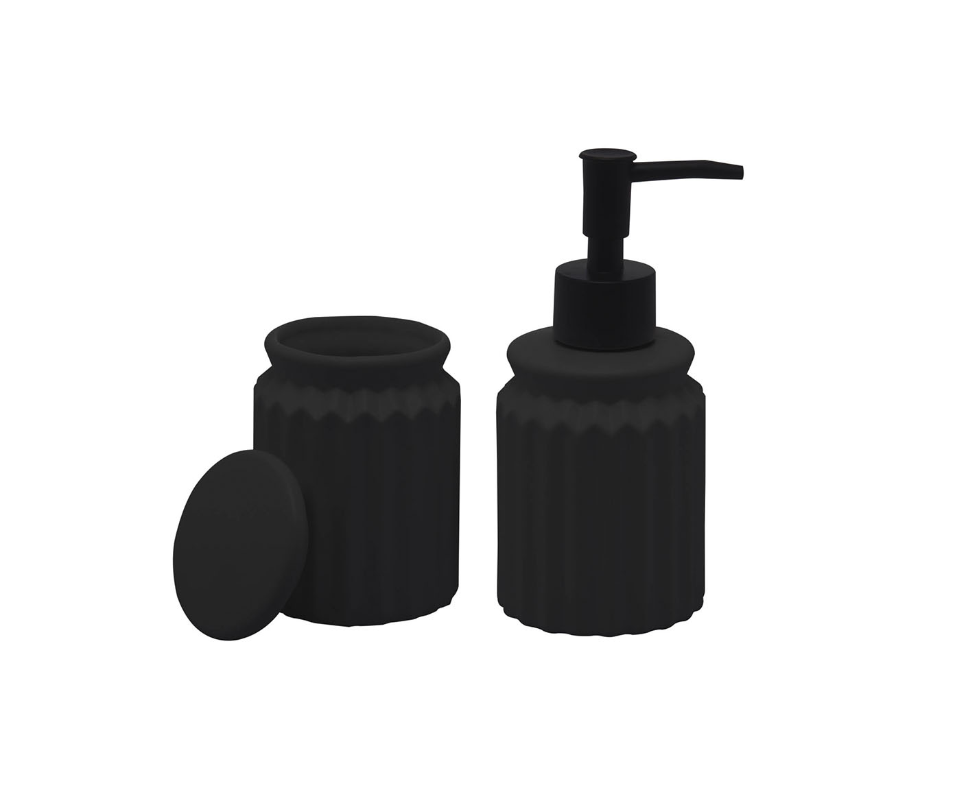 Jogo para Banheiro Stripes Preto - image 1