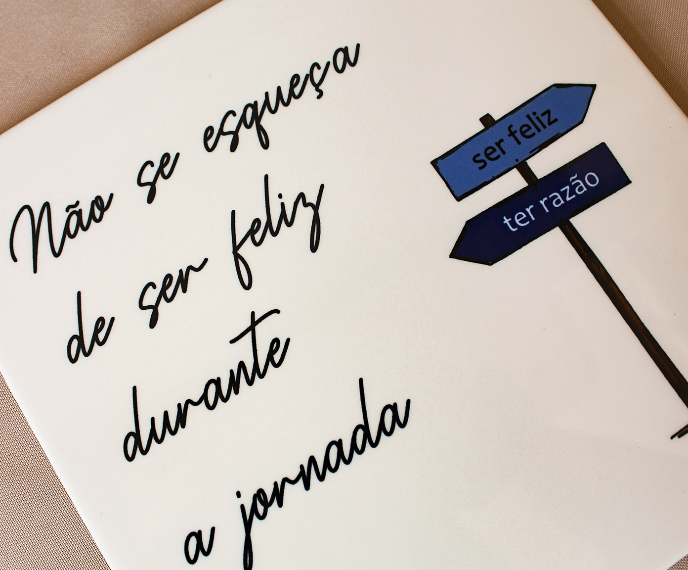 Azulejo Decorativo "Ser Feliz" image number 1