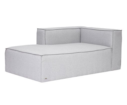 Sof&aacute; M&oacute;dulo Chaise Mensa Cinza Claro image number 2