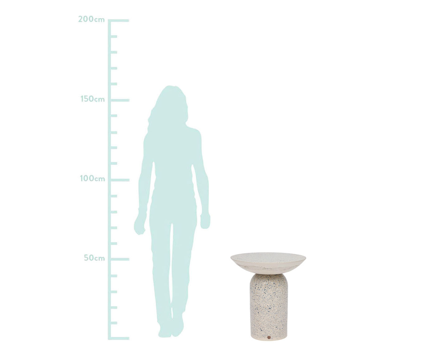 Mesa Lateral Alta Brut em Granilite -  Branco image number 12