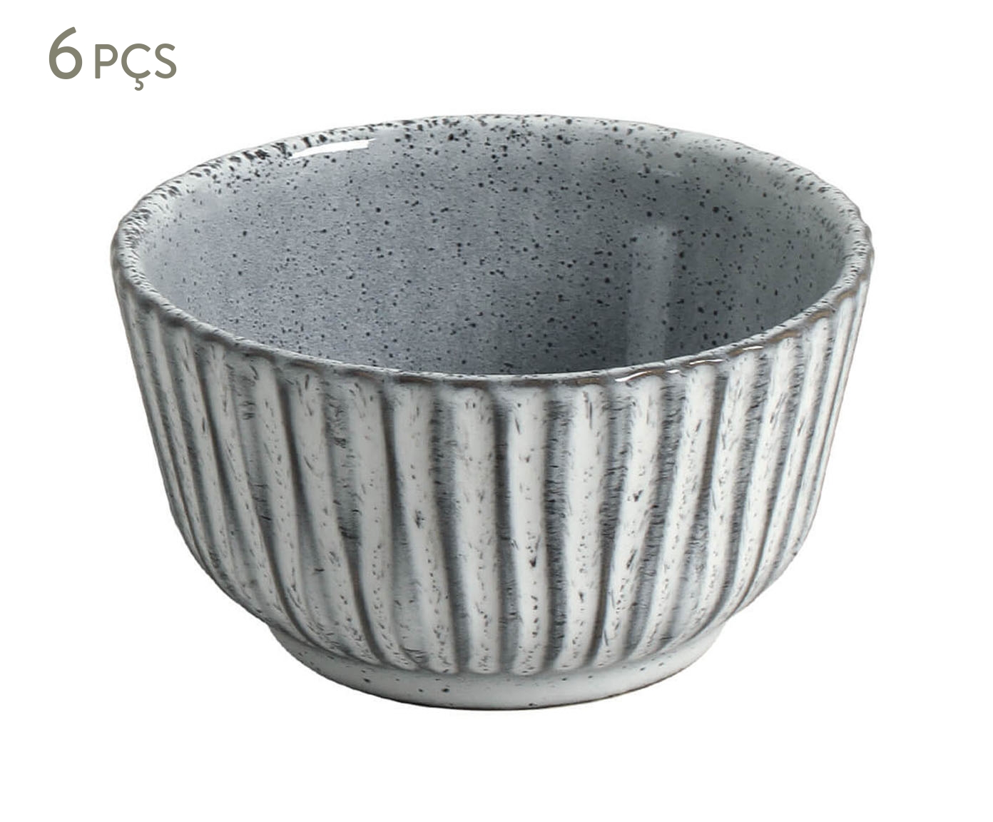 Jogo de Ramequins M&eacute;dio Linhas Echo Branco - image 0