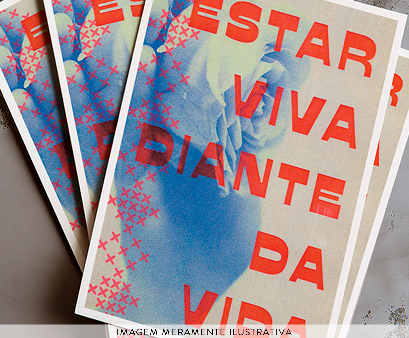 Cartaz Decorativo Diante da Vida Vermelho image number 2