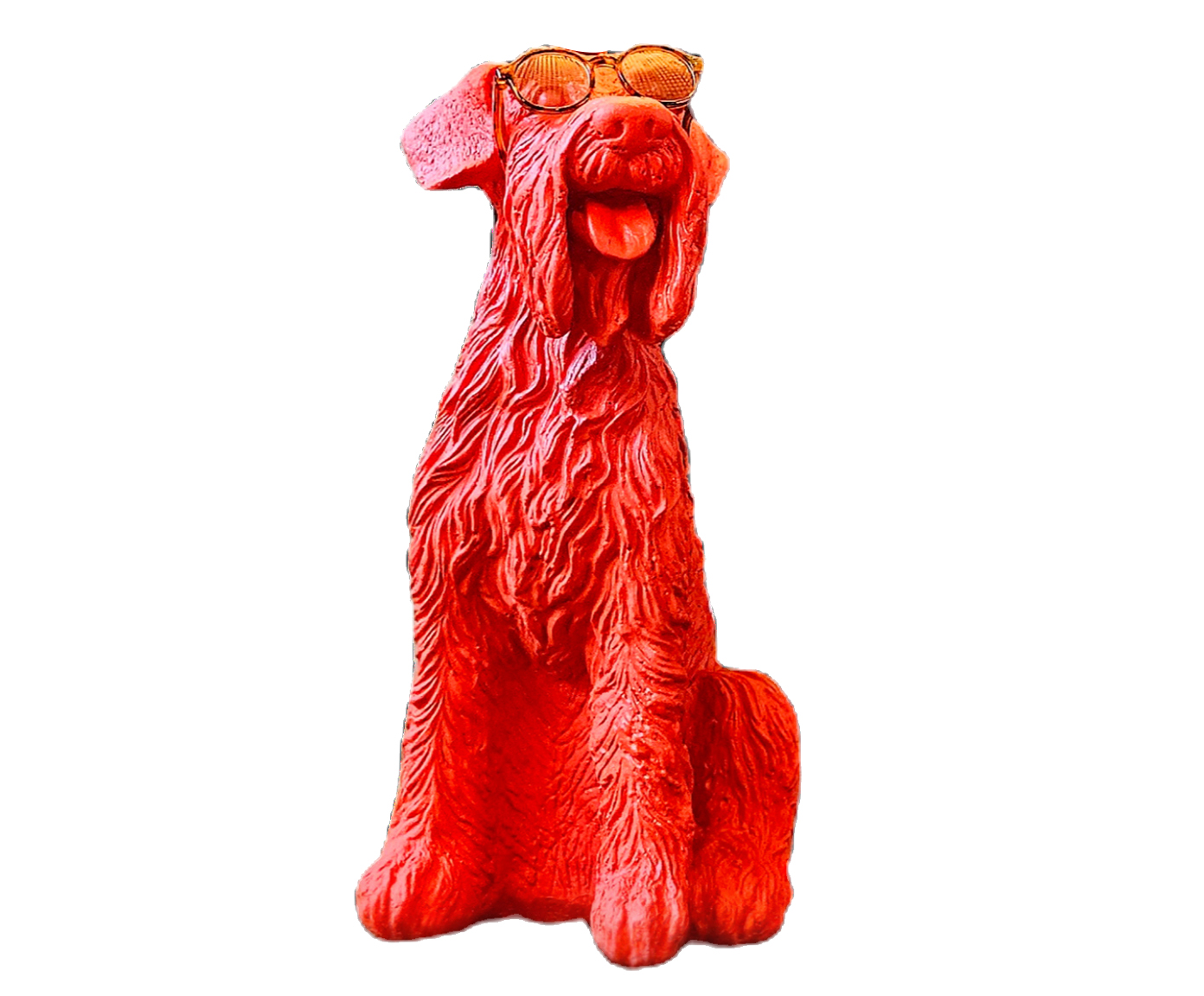 Base Lumin&aacute;ria Cachorro Schnauzer Gabrielo Vermelho - image 1