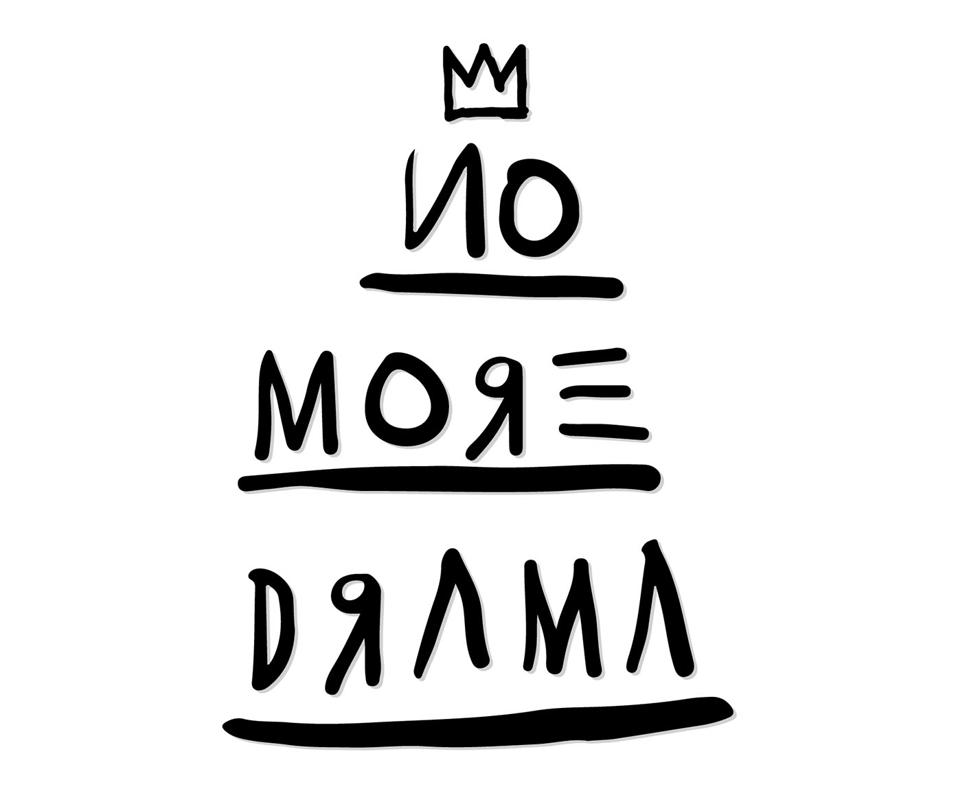 Placa Decorativa No More Drama em Madeira - image 0