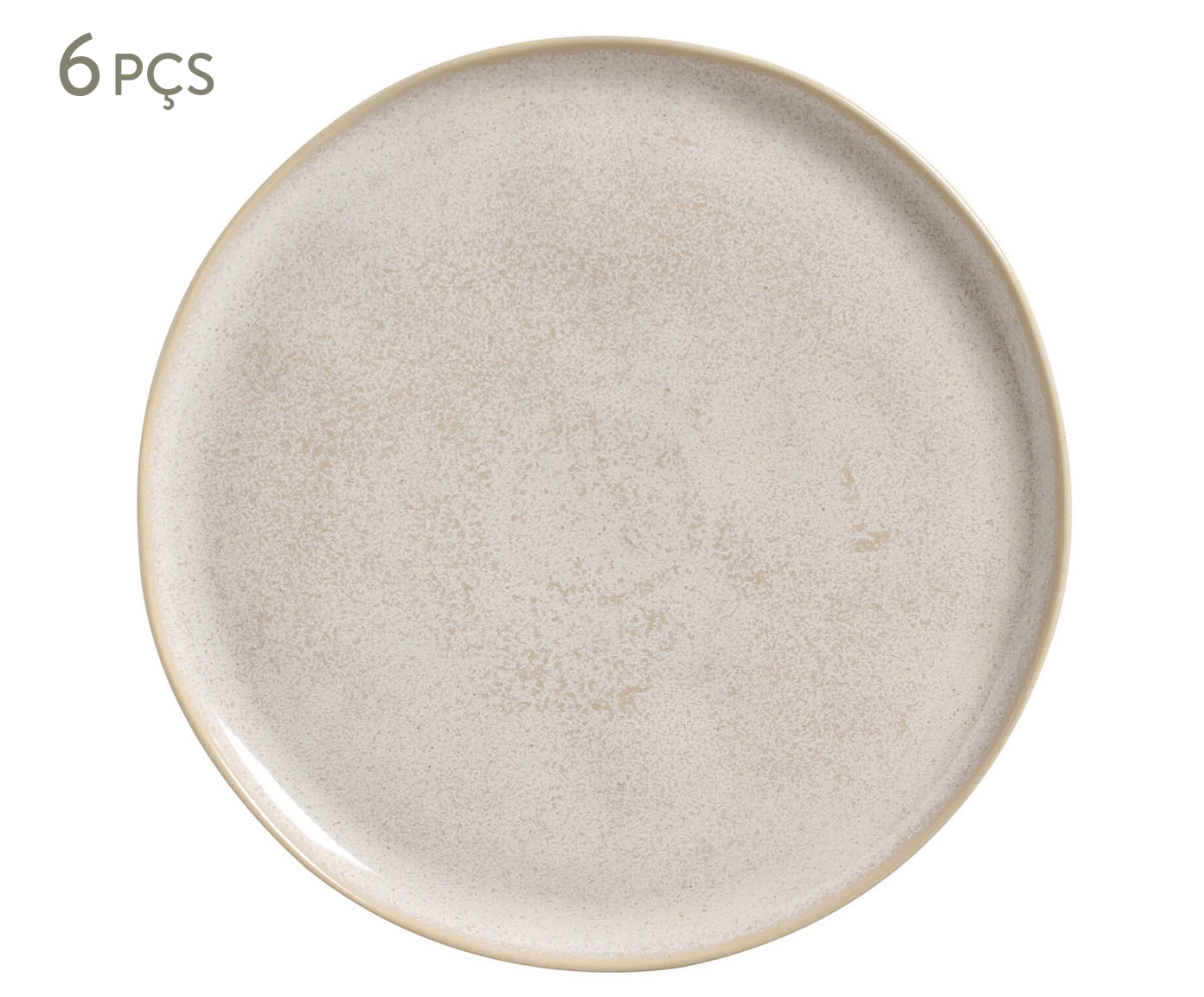 Jogo de Pratos Raso Bio Latte Cru - image 0