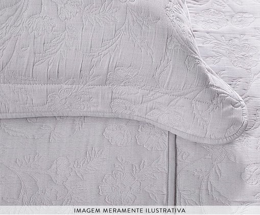 Jogo de Cobre-Leito Hanna Jacquard Cinza image number 1
