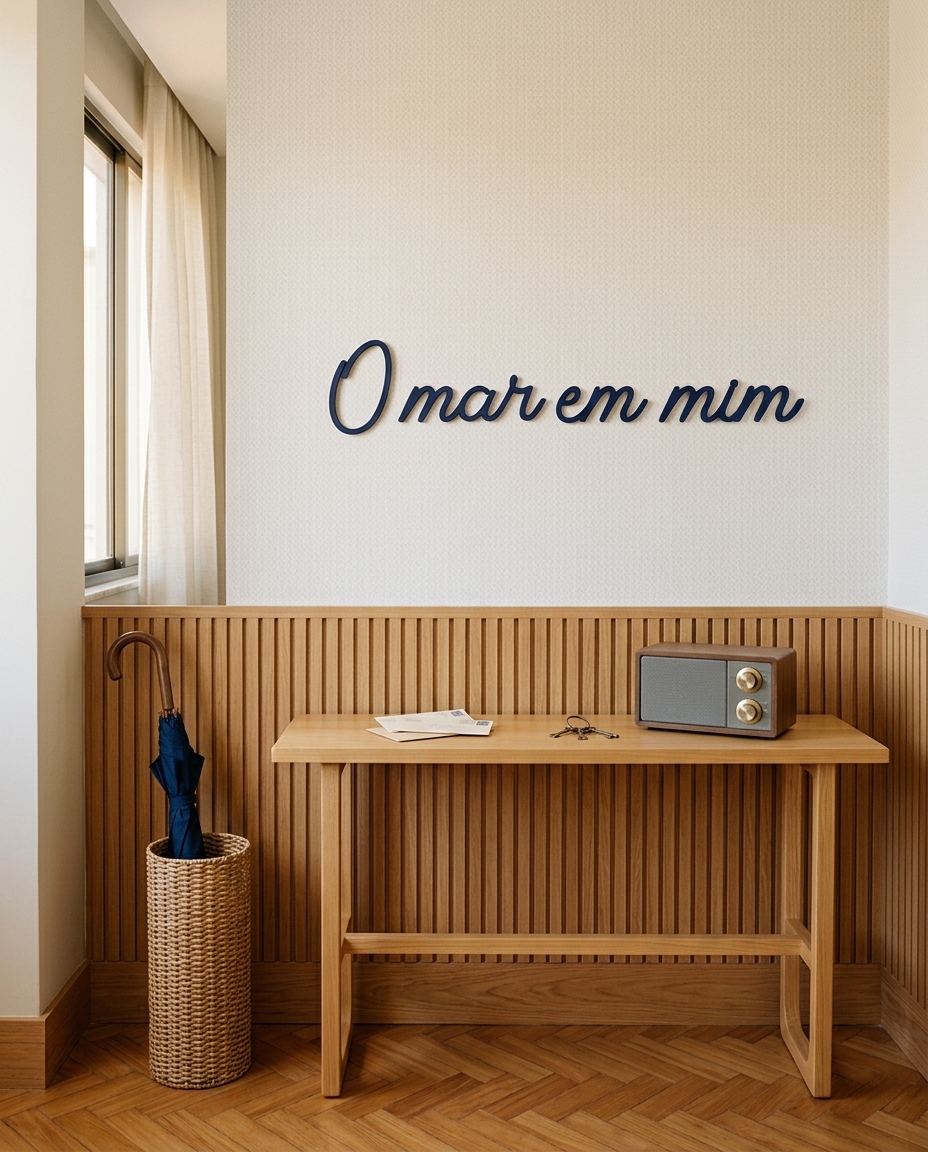 Adorno de Parede Frase O Mar Em Mim - image 1