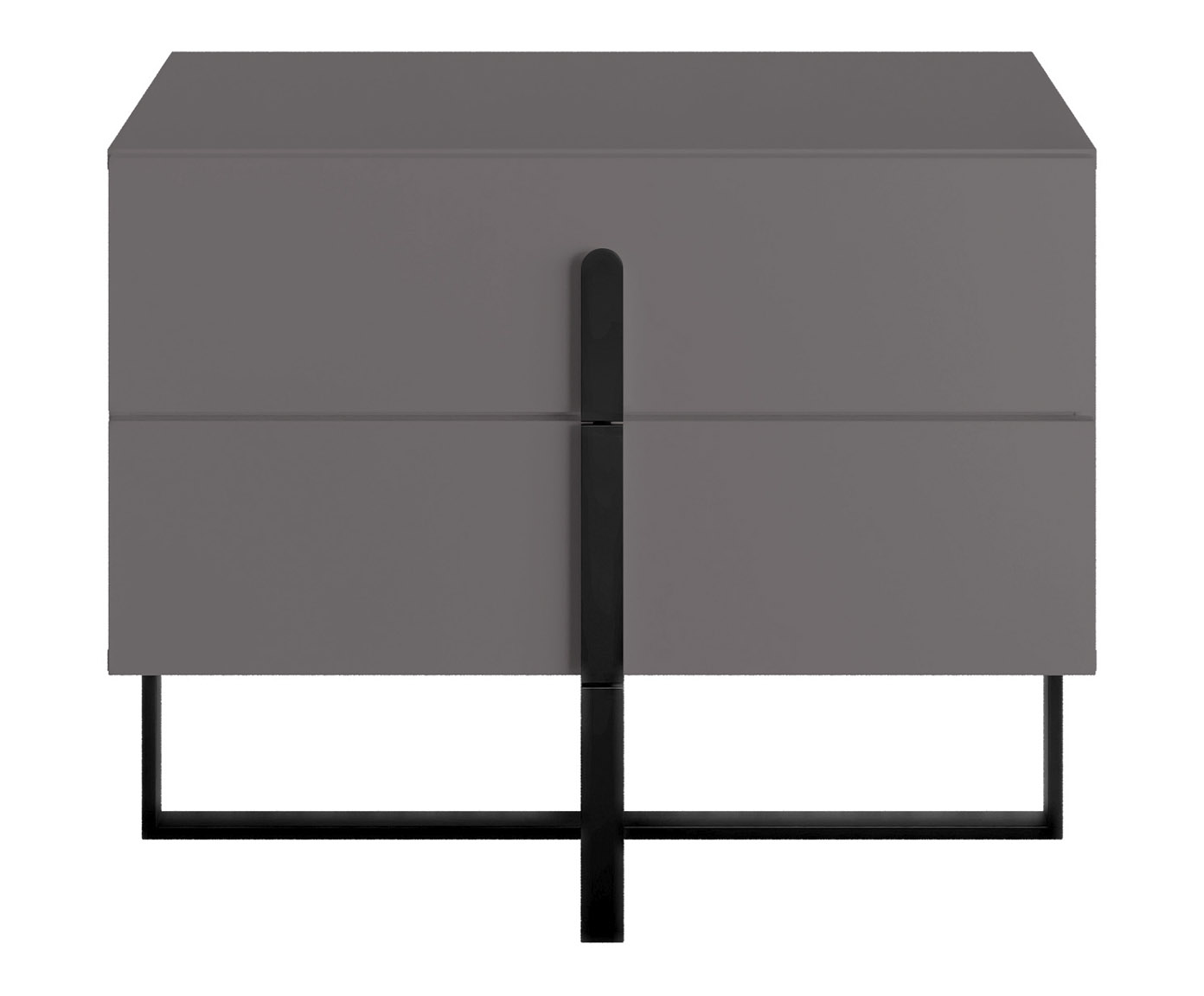 Mesa de Cabeceira Auri Cinza e Preto - image 0
