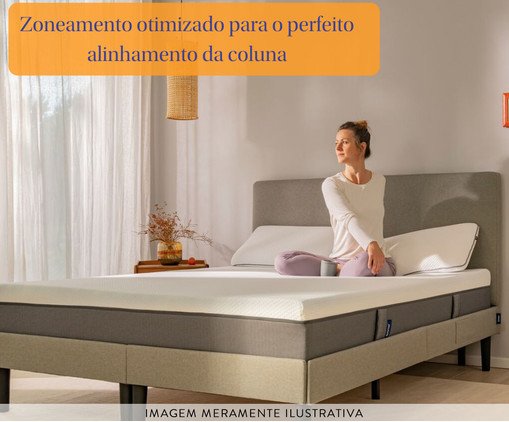 Cama Ba&uacute; Emma + Colch&atilde;o Emma Original Cinza - Queen Size image number 14